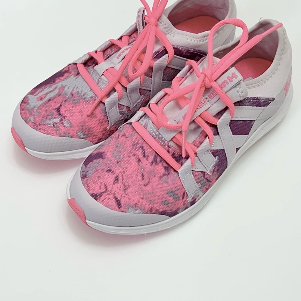New Under Armour Kids Pink Athletic Shoes 5Y